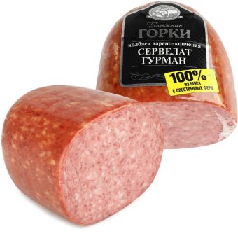 Сервелат Ближние Горки Гурман, варёно-копчёный, 500 г