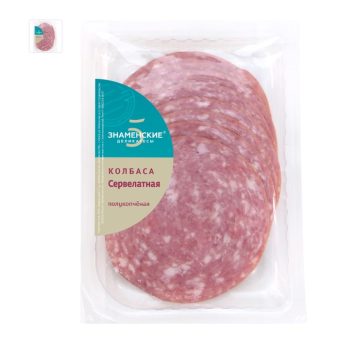 Сервелатная нарезка, полукопчёная, 100 г