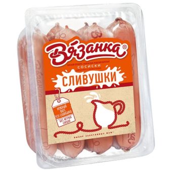 Сосиски Вязанка Сливушки Сливочные, 450 г