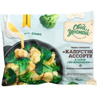 Смесь Свой урожай овощная Капустное ассорти в соусе по-Купечески, 400 г