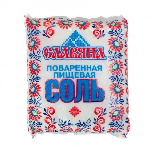 Соль Славяна пищевая нейодированная помол №1, 1 кг