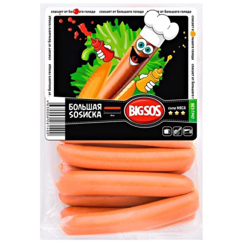 Сосиски БОЛЬШАЯ SOSиска, 1 кг