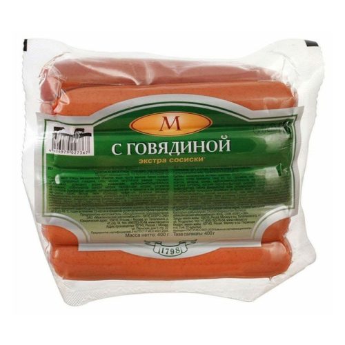 Сосиски с говядиной экстра, 400 г