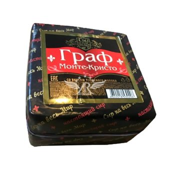 Сыр Граф Монте-Кристо на топлёном молоке, куб, 2 кг