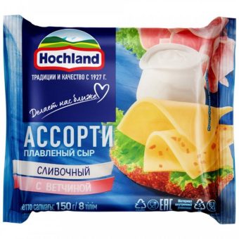 Сыр Hochland Ассорти ломтики 45%, 150 г