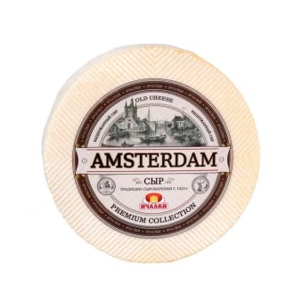 Сыр Ичалки Амстердам 45%, круг, 3 кг