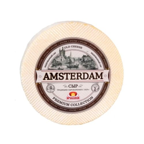 Сыр Ичалки Амстердам 45%, круг, 3 кг