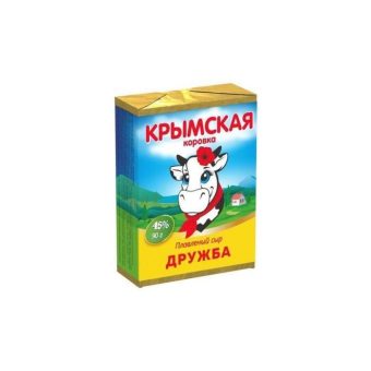 Сыр Крымская коровка Дружба плавленый 45%, 90 г