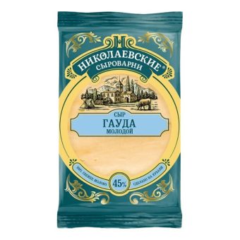 Сыр Николаевские сыроварни Гауда молодой 45%, 2 кг