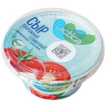 Сыр творожный сливочный с вялеными томатами 55%, 140 г