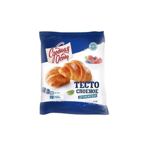 Тесто слоёное дрожжевое Особое, 0.5 кг