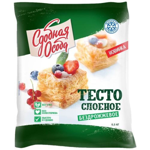 Тесто слоёное бездрожжевое Особое, 0.5 кг