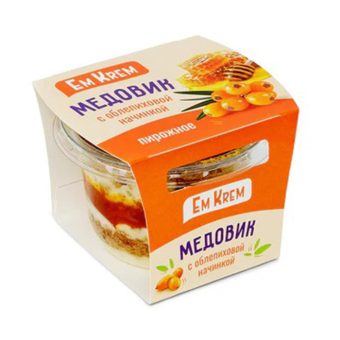 Торт Медовик с облепиховой начинкой, 100 г