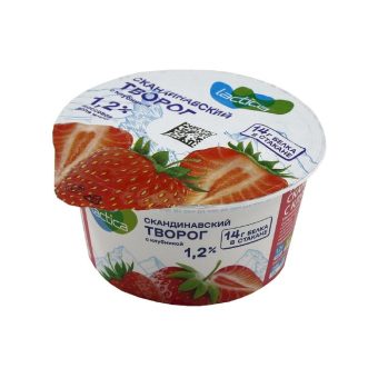 Творог скандинавский клубника 1.2%, 150 г