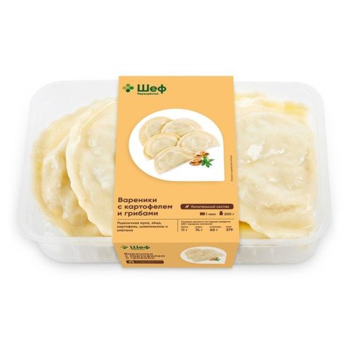 Вареники с картофелем и грибами, 200 г