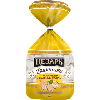 Вареники Цезарь с картофелем и жареным луком, 600 г