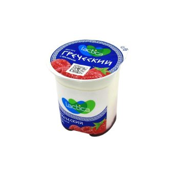 Йогурт греческий двухслойный с малиной 3.4%, 120 г
