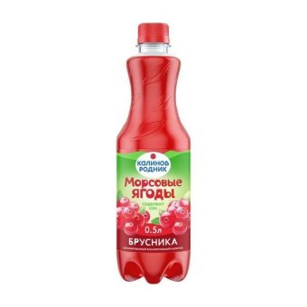 Морс Калинов Родник Морсовые ягоды, брусника, 0.5 л