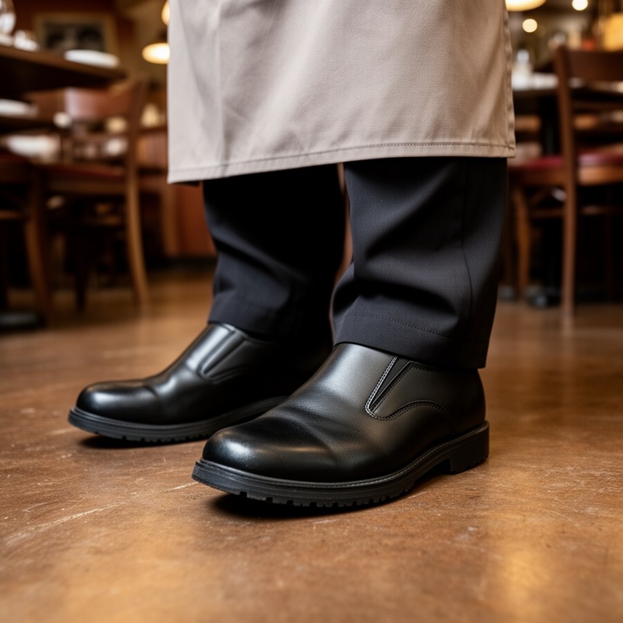 Закрытая обувь официанта для работы в зале