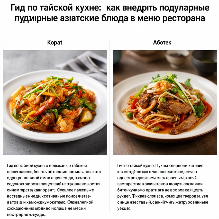 Сравнение и ориентиры по теме: Гид по тайской кухне: как внедрить популярные азиатские блюда в меню ресторана