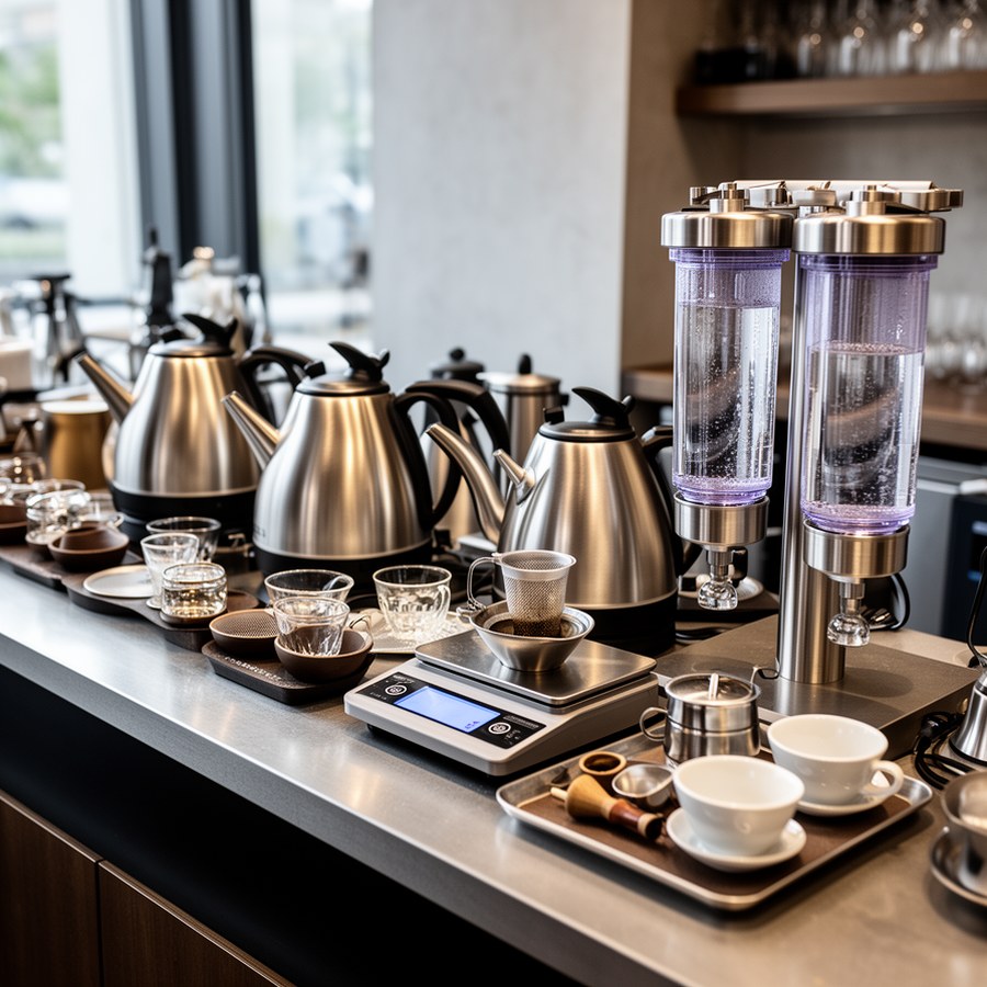 Рабочая станция чайного бара с оборудованием