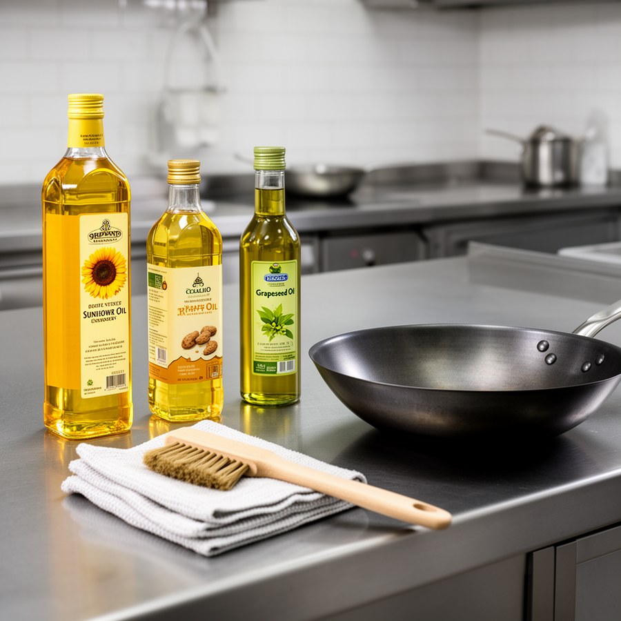 Масла и инвентарь для ухода за воком на кухне HoReCa