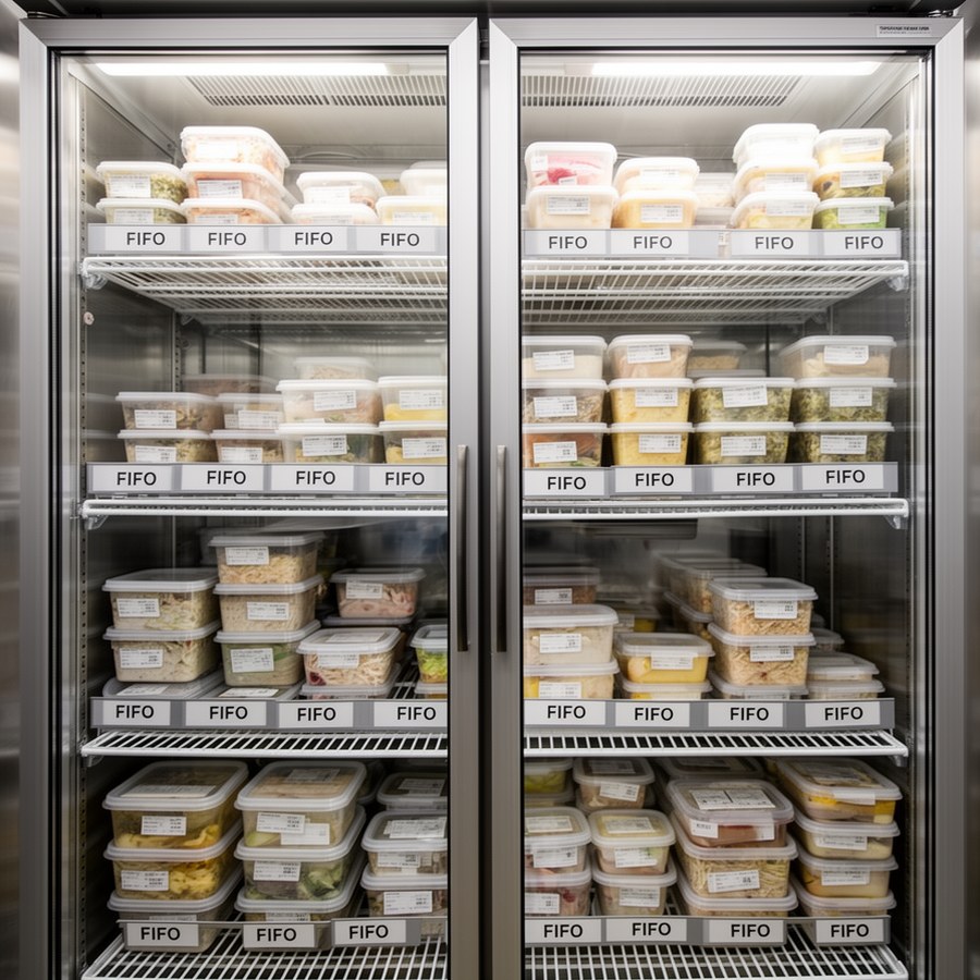 Хранение по FIFO в холодильной камере ресторана