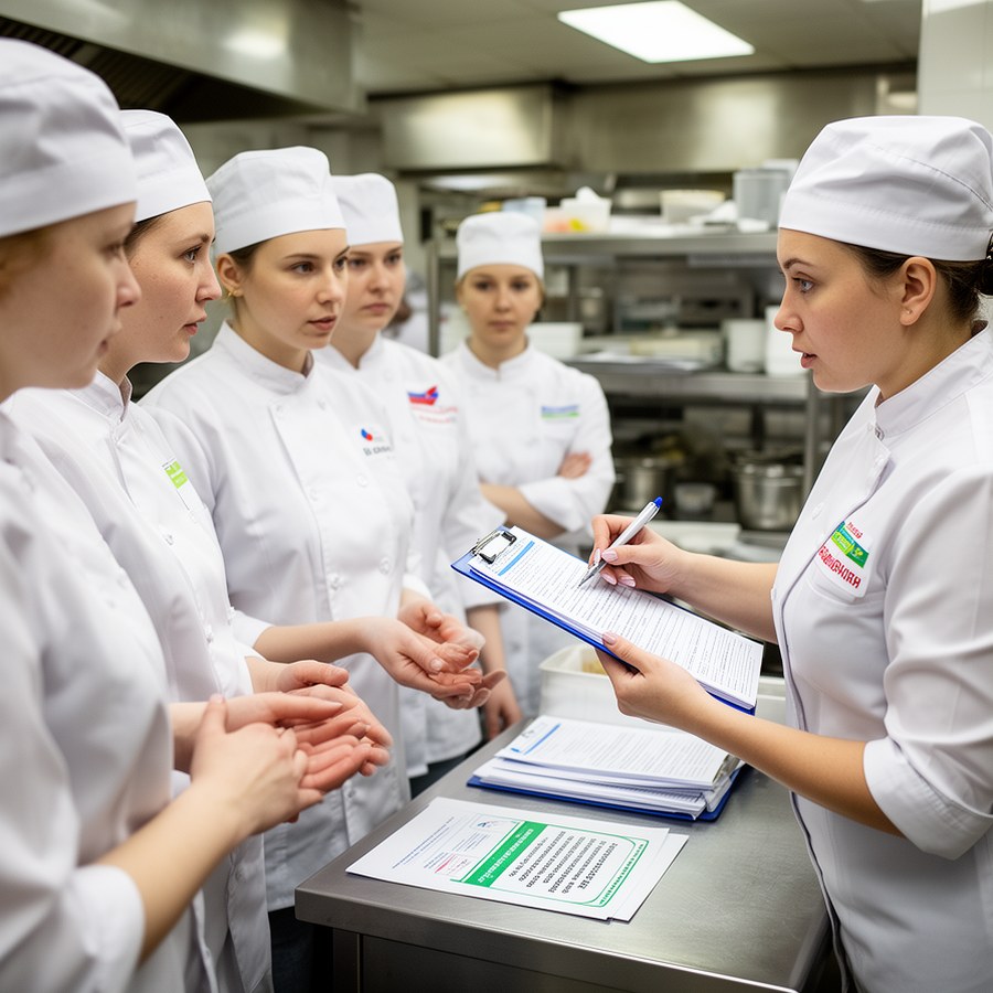 Предсменный инструктаж персонала по гигиене и допуску к работе