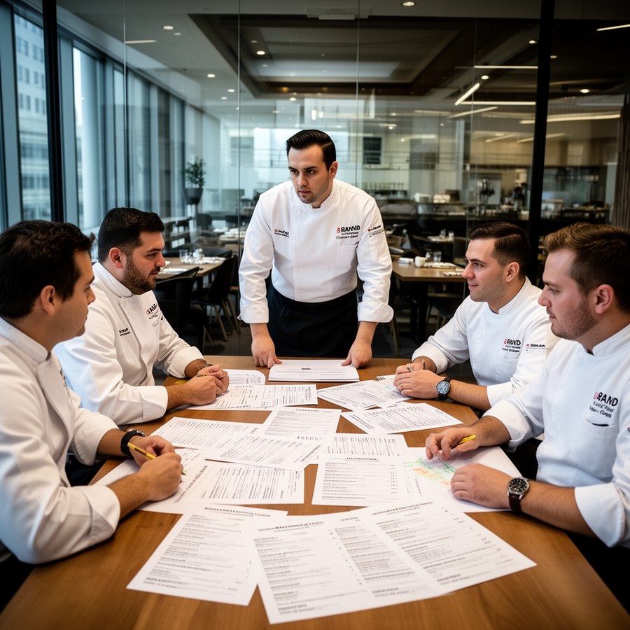 Бренд-шеф проводит рабочую встречу с шефами ресторанов сети