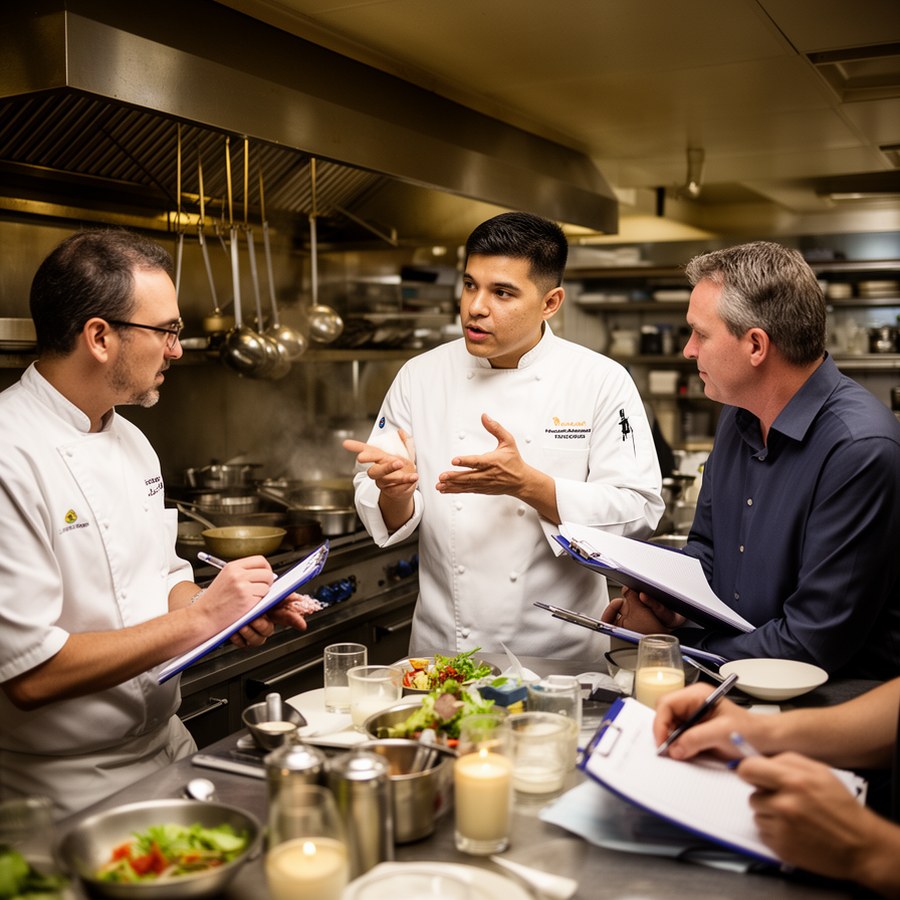 Собеседование кандидата на роль шеф-повара в ресторане