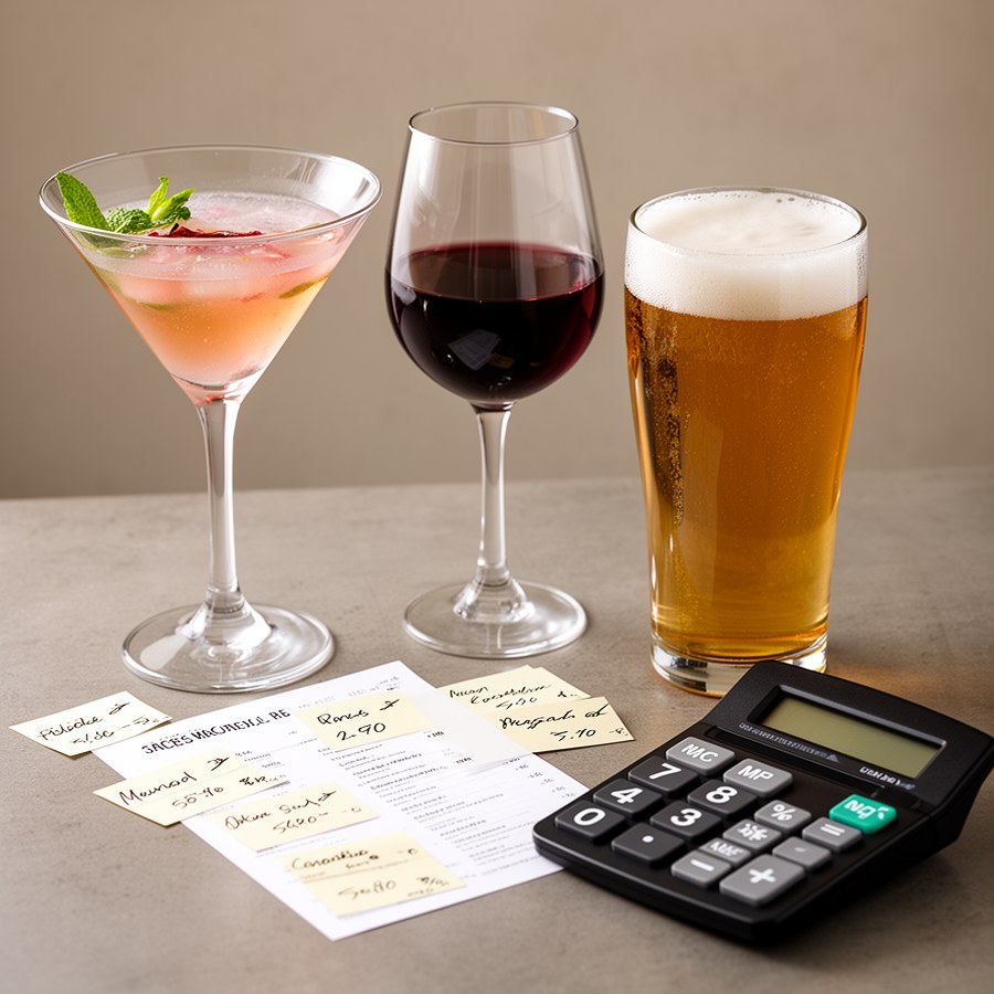 Сравнение ценовых моделей для коктейля, вина по бокалам и пива