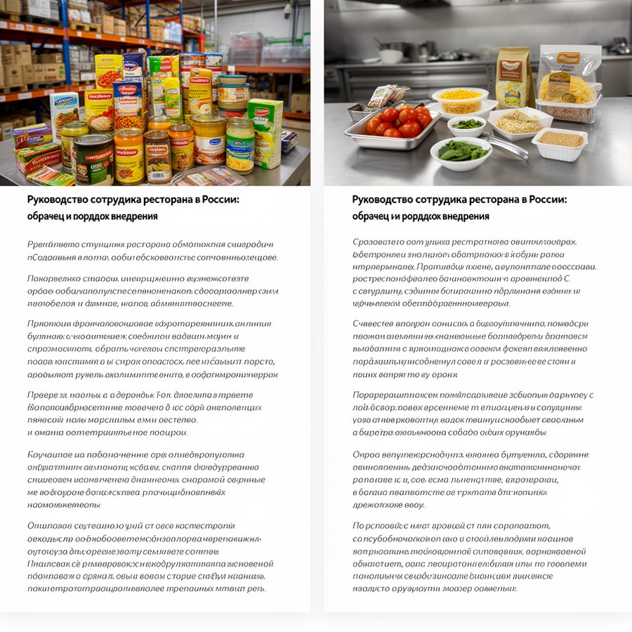 Сравнение и ориентиры по теме: Руководство сотрудника ресторана в России: образец и порядок внедрения