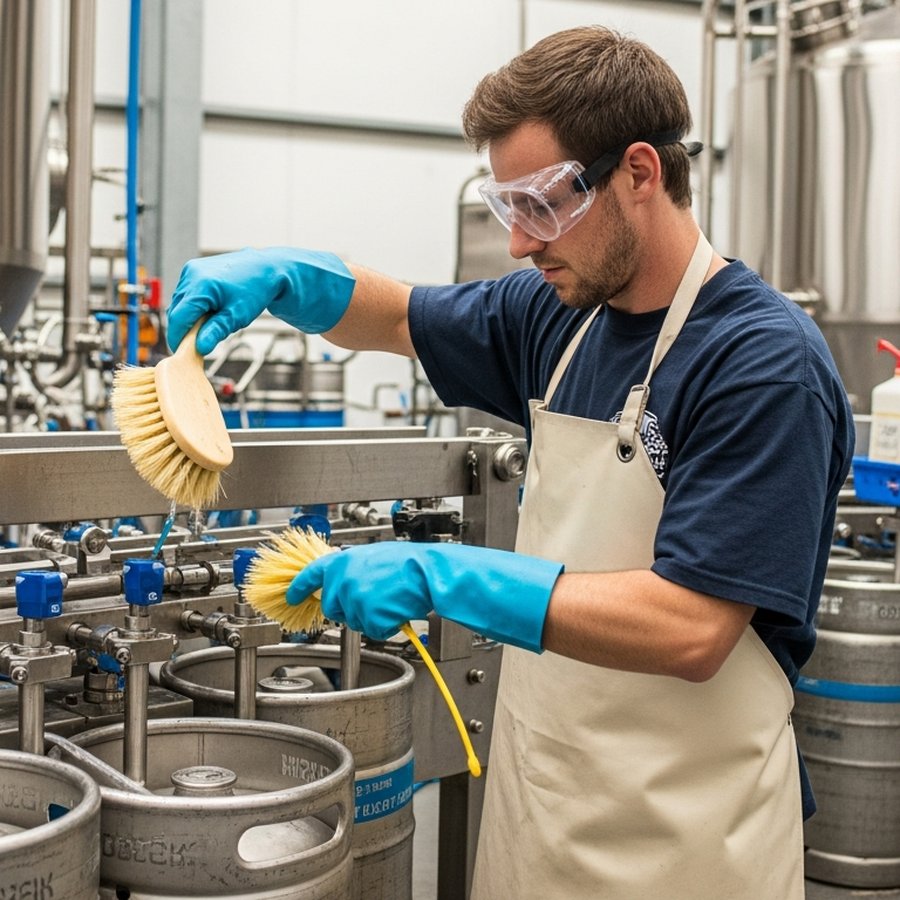 Санитарная мойка кегов и узлов линии розлива