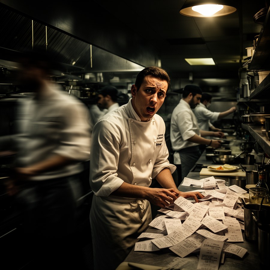 Стресс и хаос на профессиональной кухне
