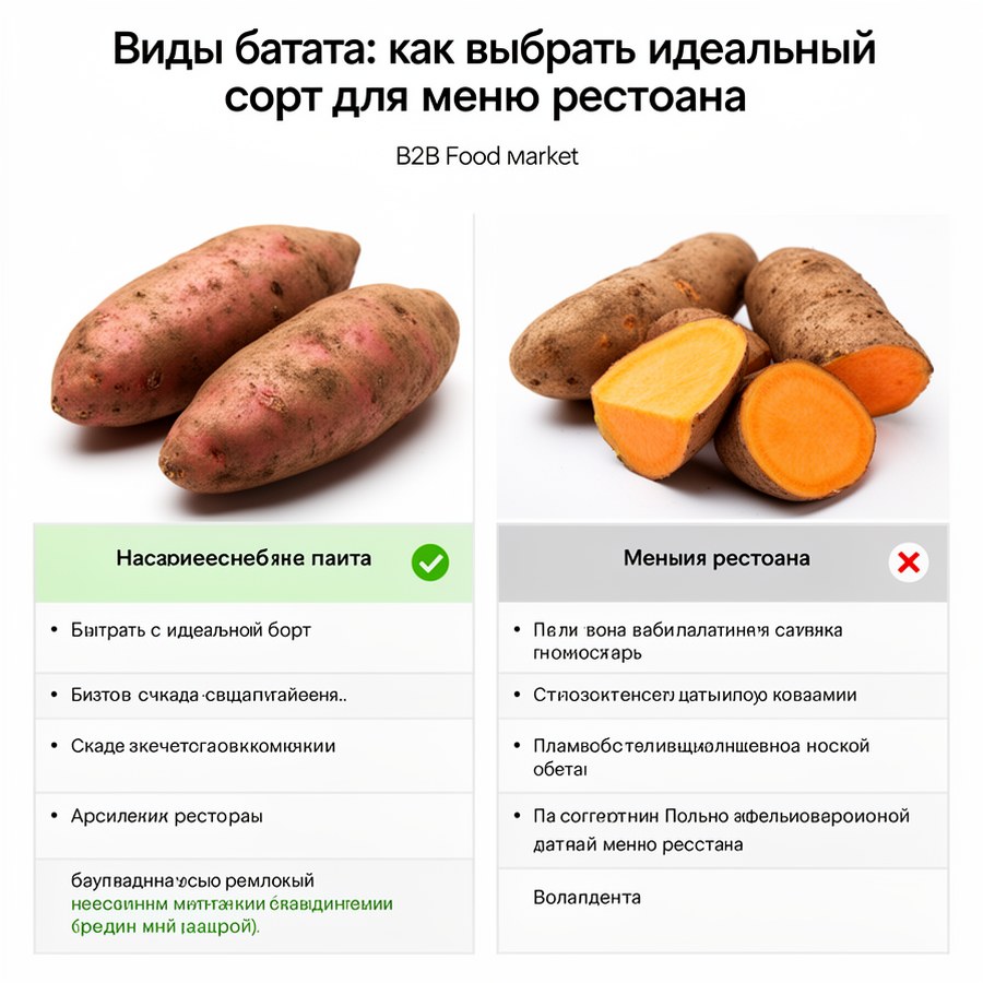 Сравнение и ориентиры по теме: Виды батата: как выбрать идеальный сорт для меню ресторана