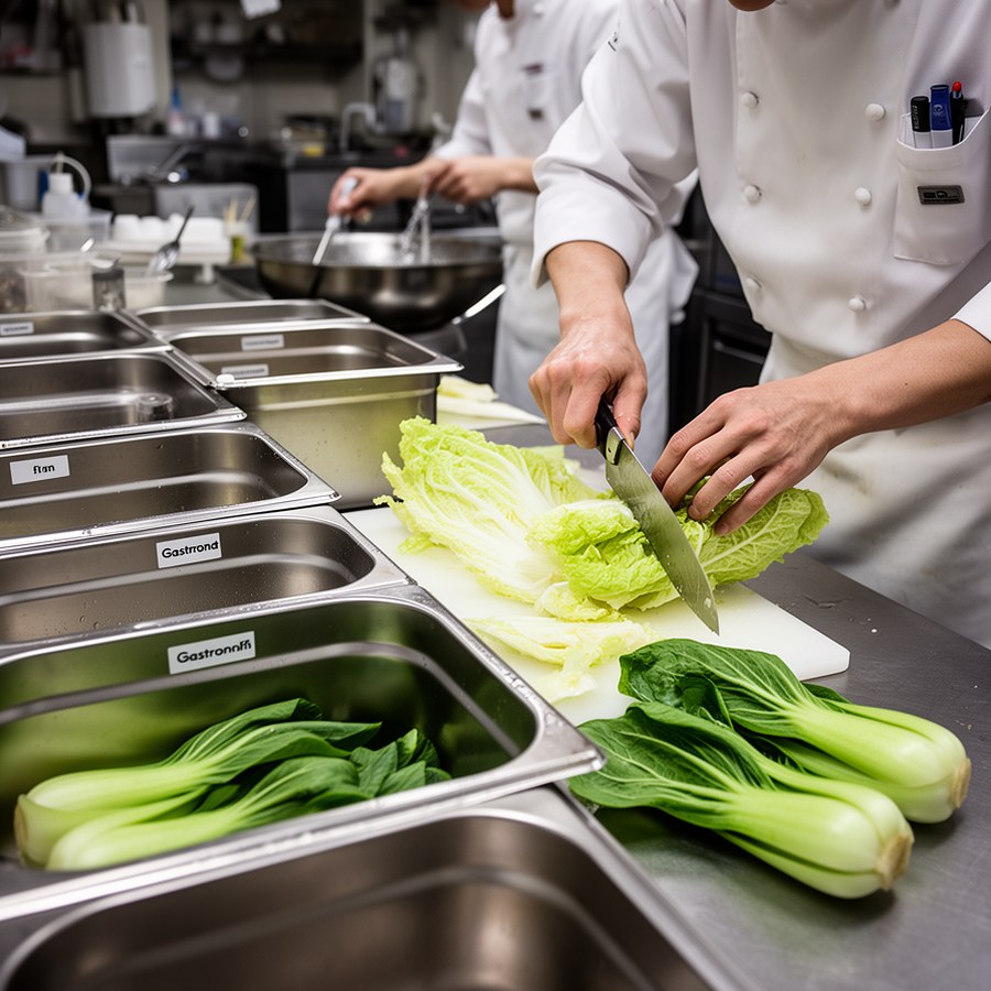 Первичная обработка и нарезка капусты на кухне