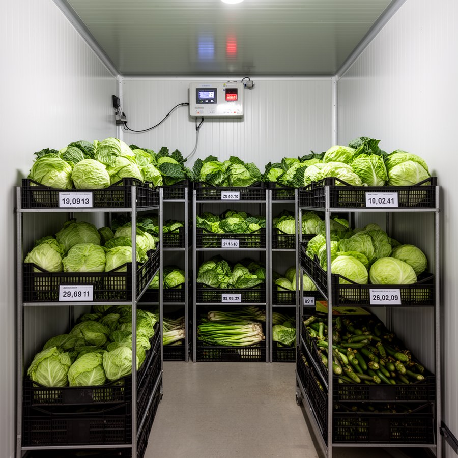 Хранение капусты в холодильной камере