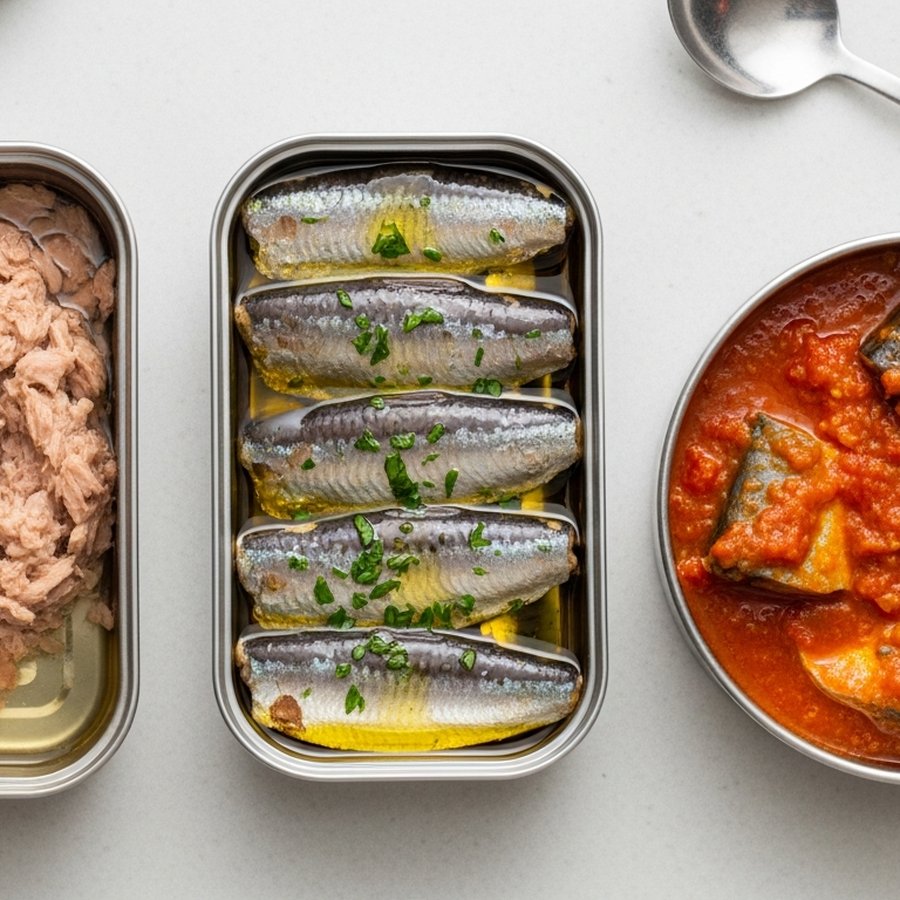 Сравнение рыбных консервов в разной заливке на кухне