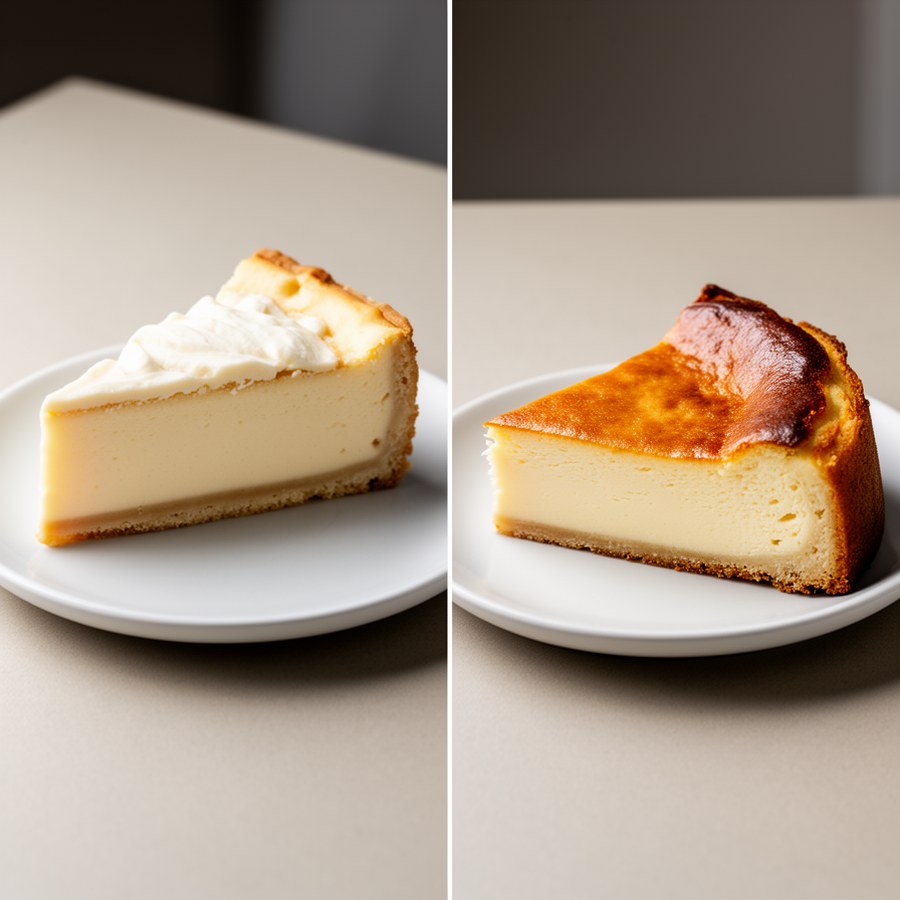 Сравнение классического и баскского чизкейка