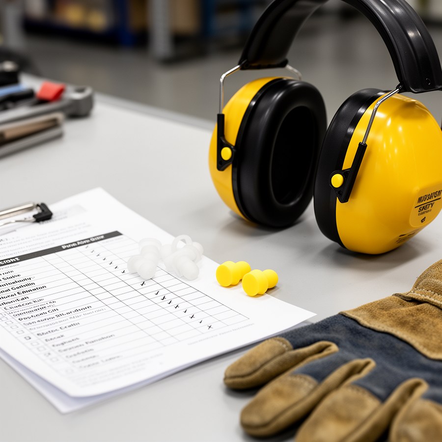 Беруши и противошумные наушники на рабочем столе