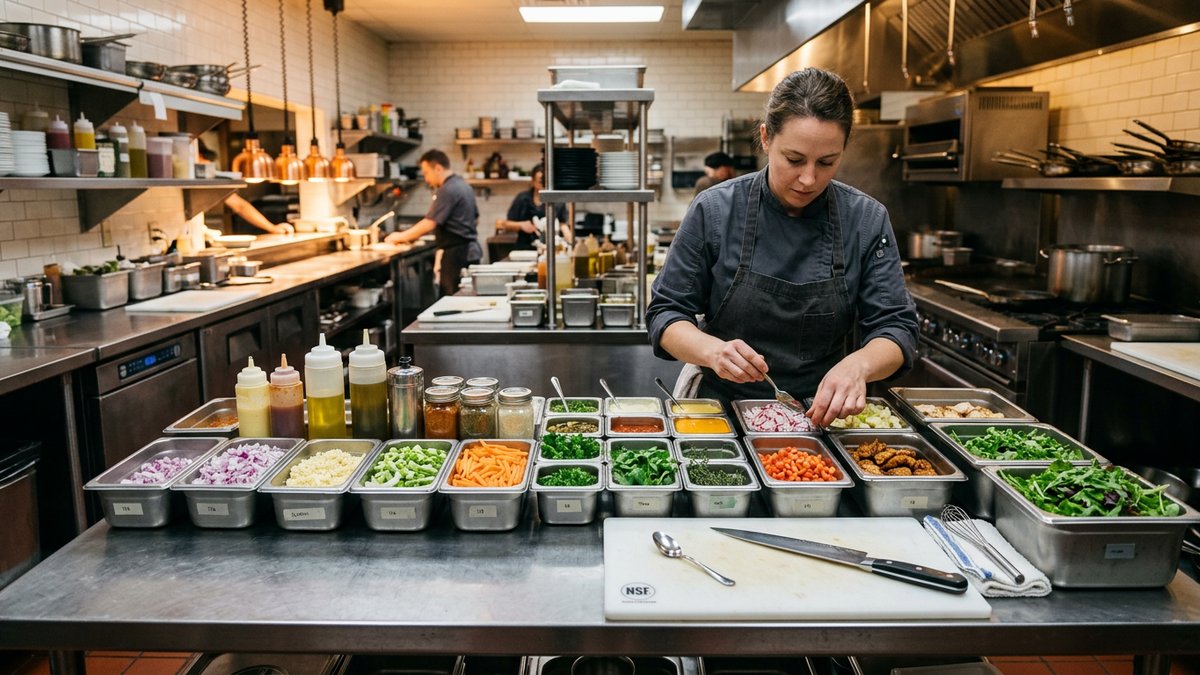 Профессиональная кухня — порционная заготовка продуктов