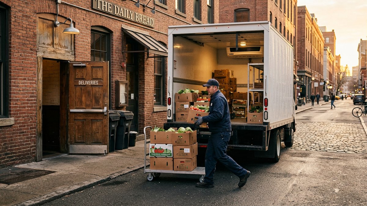 Доставка продуктов в ресторан рефрижератором