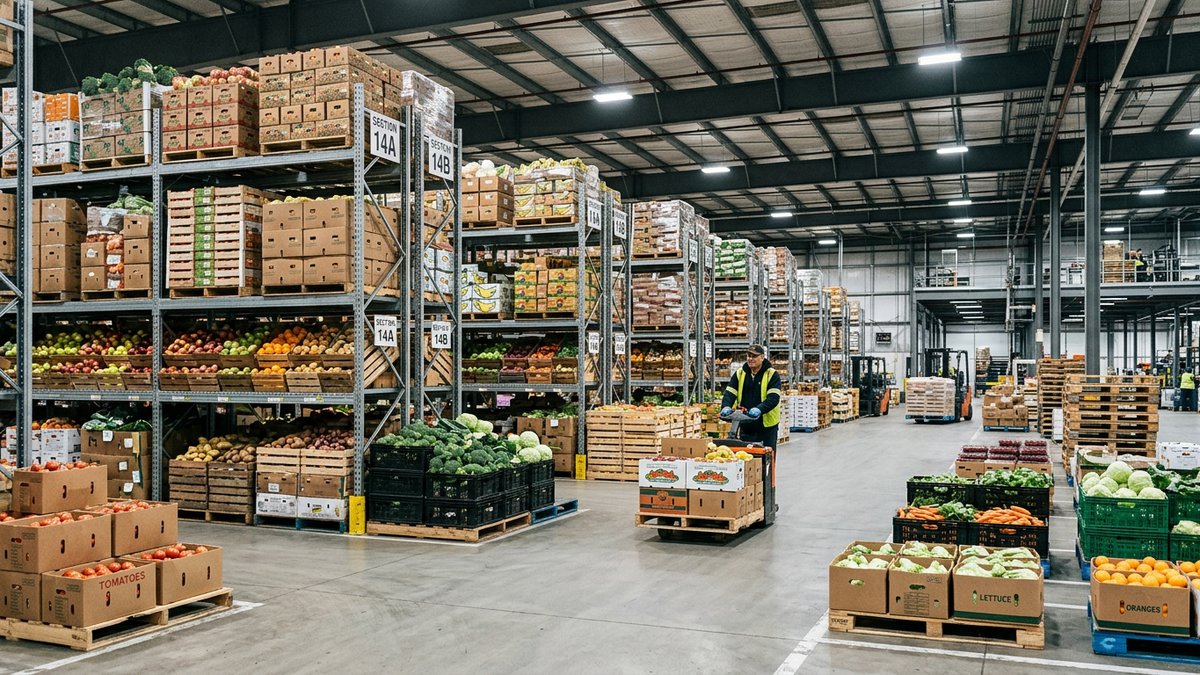 Оптовый продуктовый склад — хранение овощей и фруктов