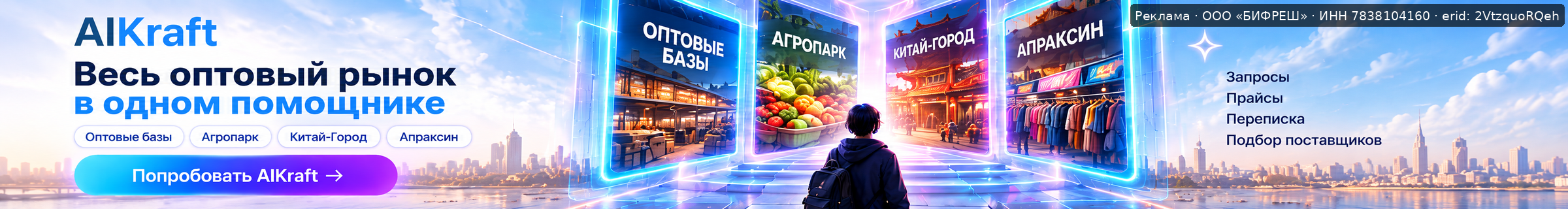 Реклама AIKraft — ИИ-помощник для бизнеса